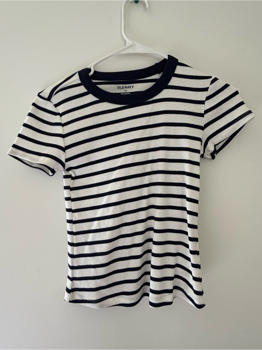 Old Navy Black & White Striped Ringer Tee